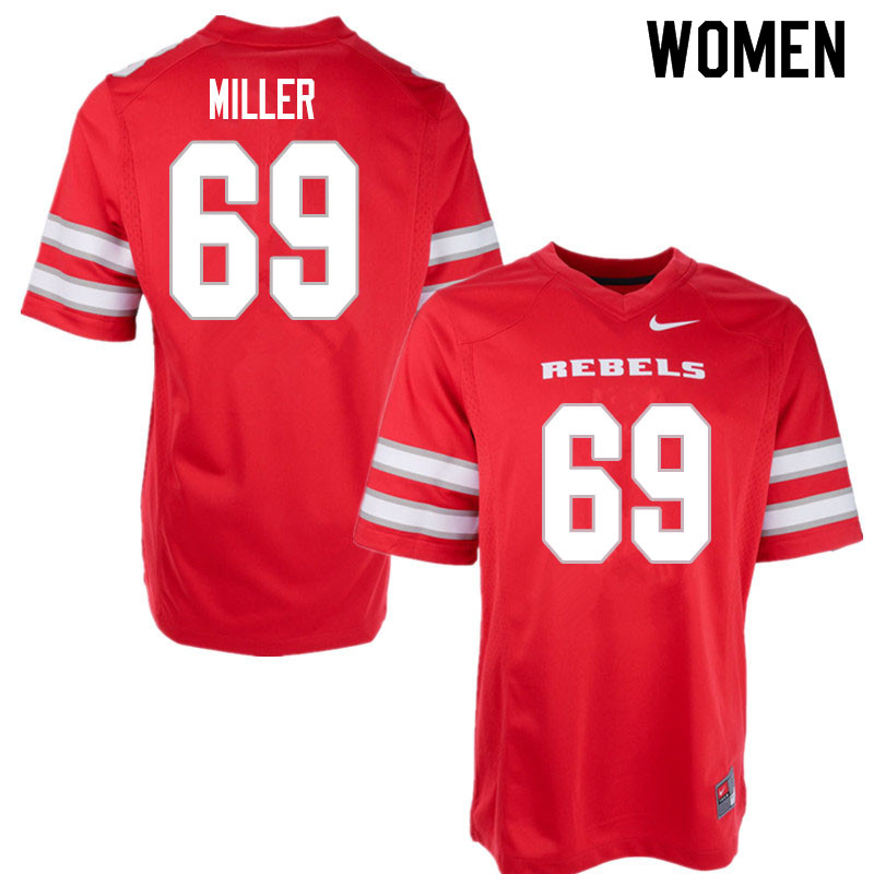 Women #69 Marcus Miller UNLV Rebels College Football Jerseys Sale-Red - Click Image to Close